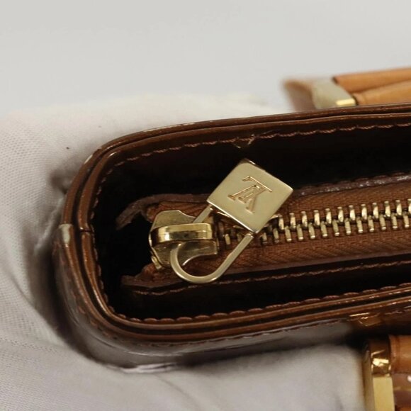 LOUIS VUITTON Monogram Vernis Houston Hand Bag Bronze - Picture 12 of 16